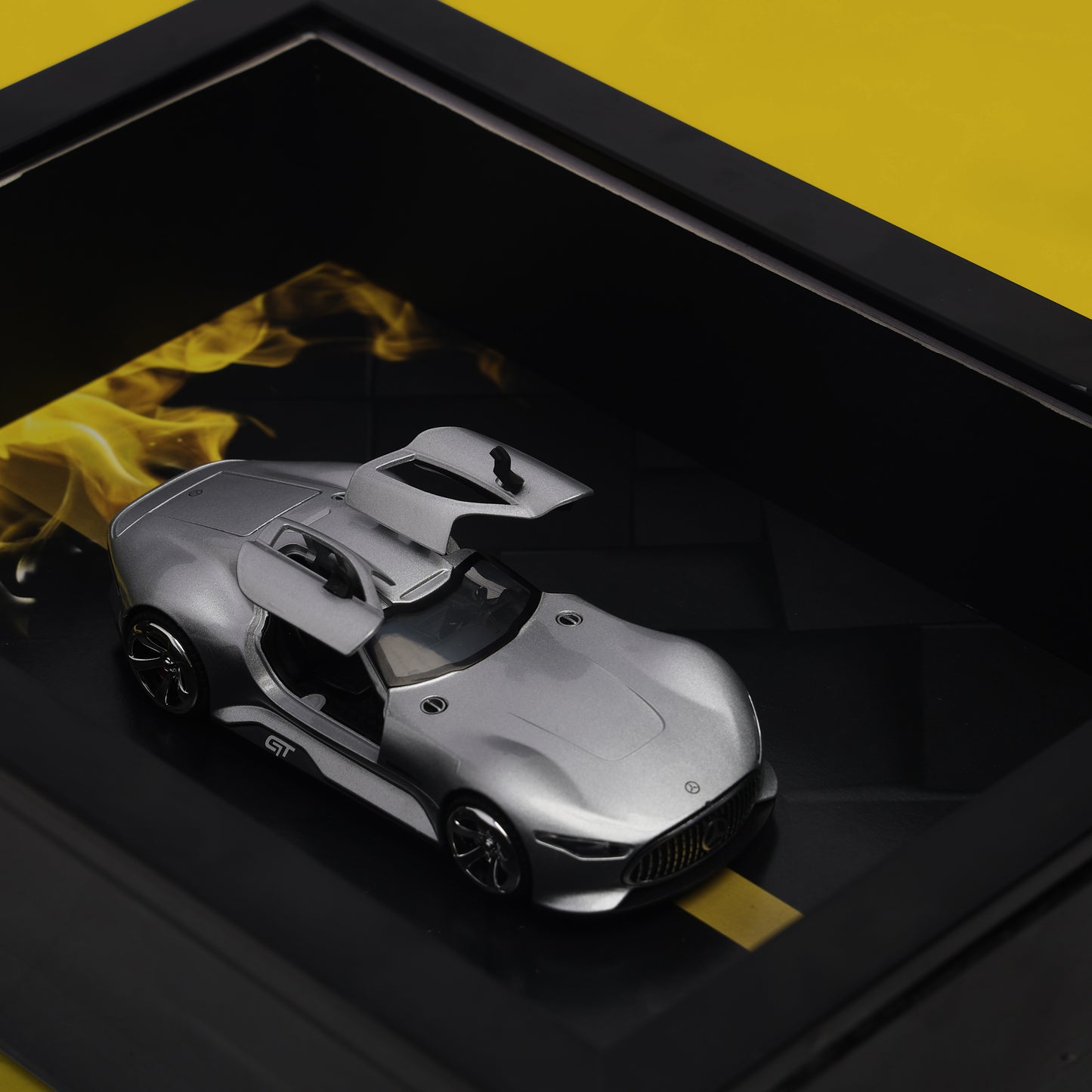 Premium 3D Car Frame | Mercedes-Benz Diecast Model (1:24 Scale)