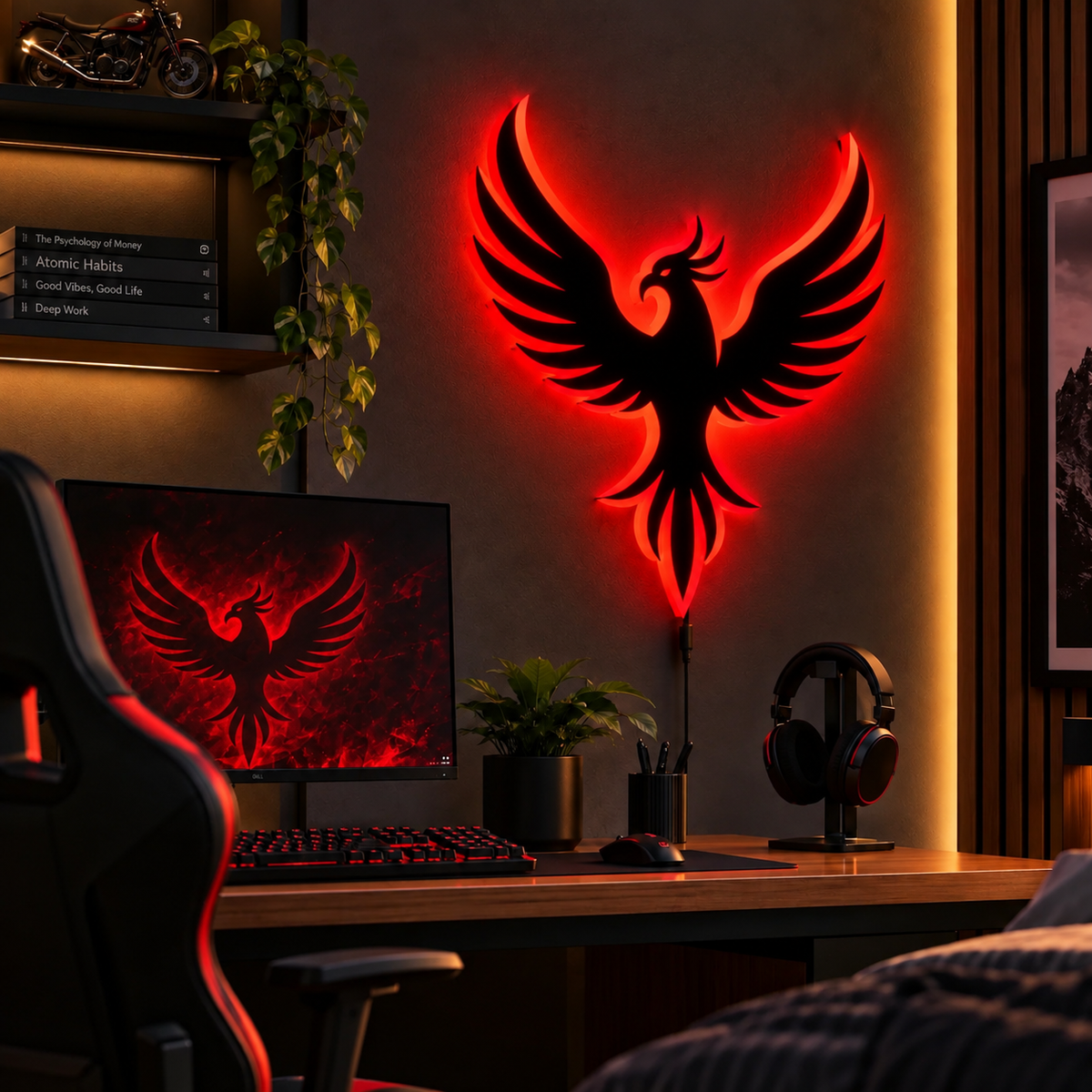 Premium Phoenix LED Wall Lamp | Phoenix Wall Decor