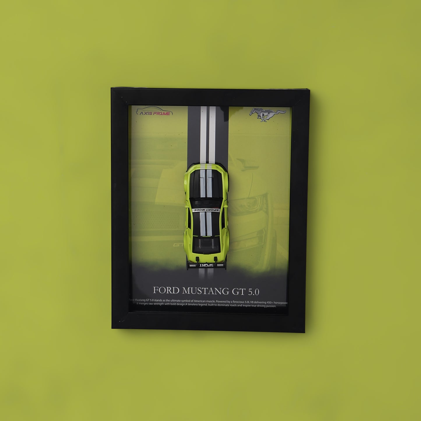 3D Car Frame | Ford Mustang GT 5.0 Diecast Car Model