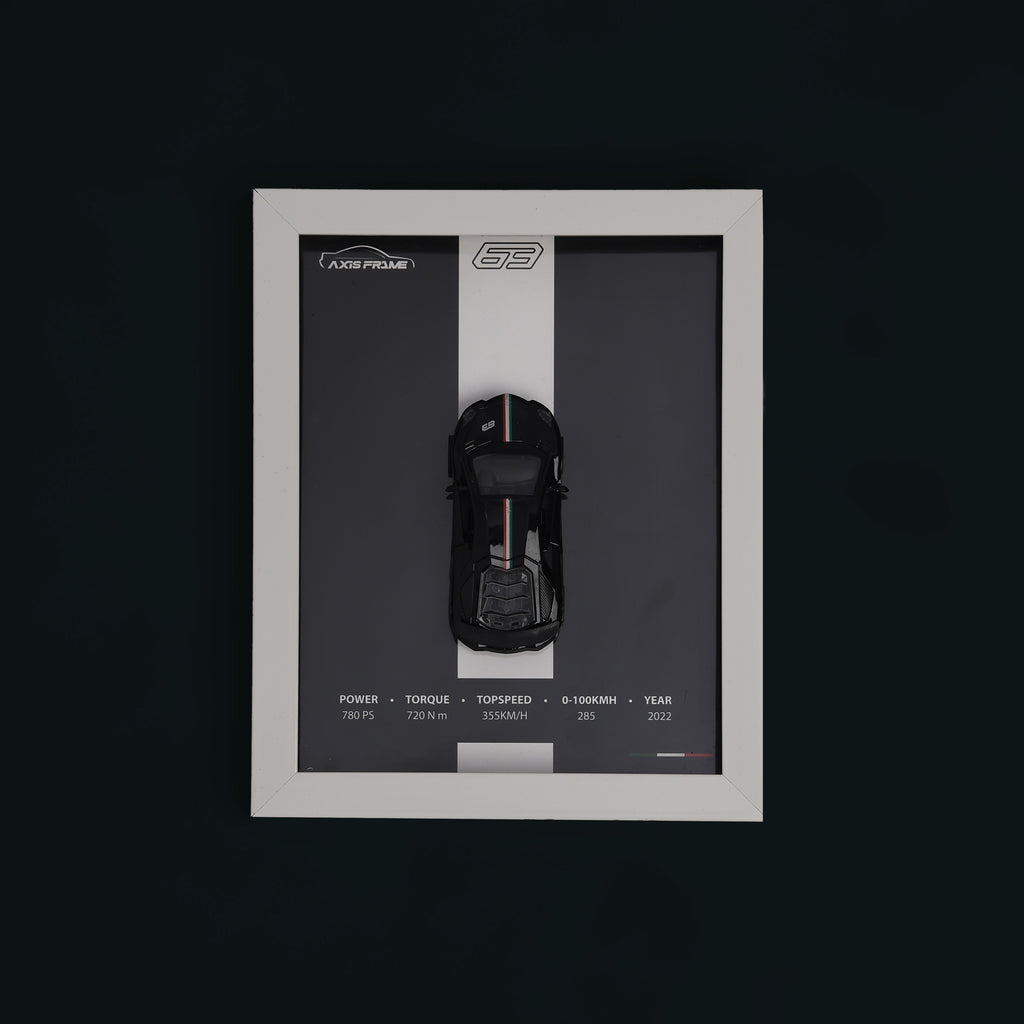 Lamborghini  63 3D Car Frame with 1:32 Lamborghini Diecast Car Wall Art