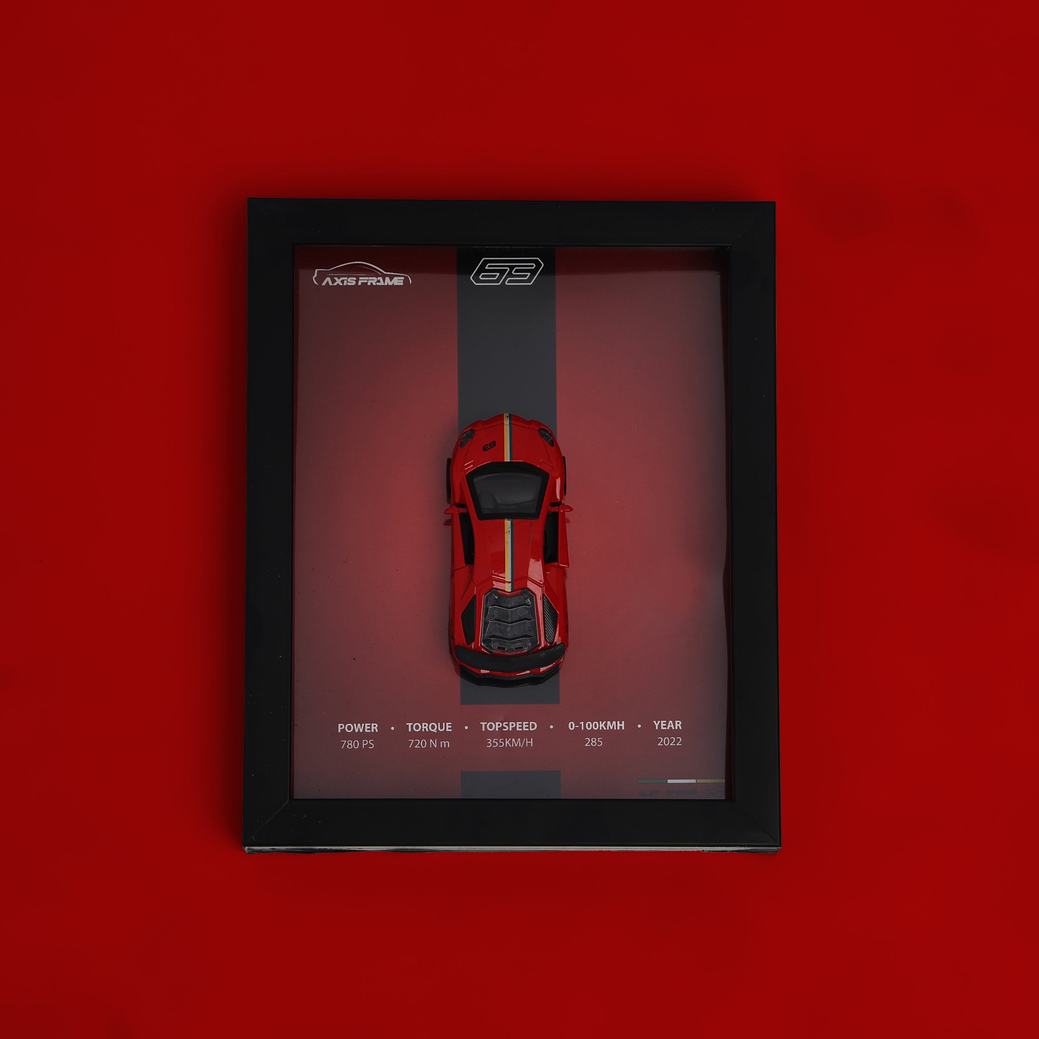 3D Car Frame | Lamborghini 63 Diecast Car Frame Wall Art – Axis Frame