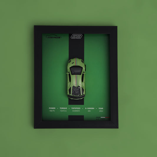 Lamborghini  63 3D Car Frame with 1:32 Lamborghini Diecast Car Wall Art