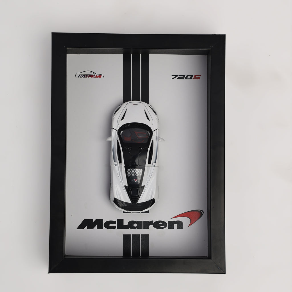 McLaren 720S 3D Car Frame with 1:24 McLaren 720S Diecast Car – Premium McLaren Car Frame Wall Decor