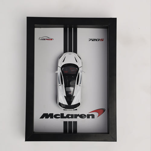 McLaren 720S 3D Car Frame with 1:24 McLaren 720S Diecast Car – Premium McLaren Car Frame Wall Decor