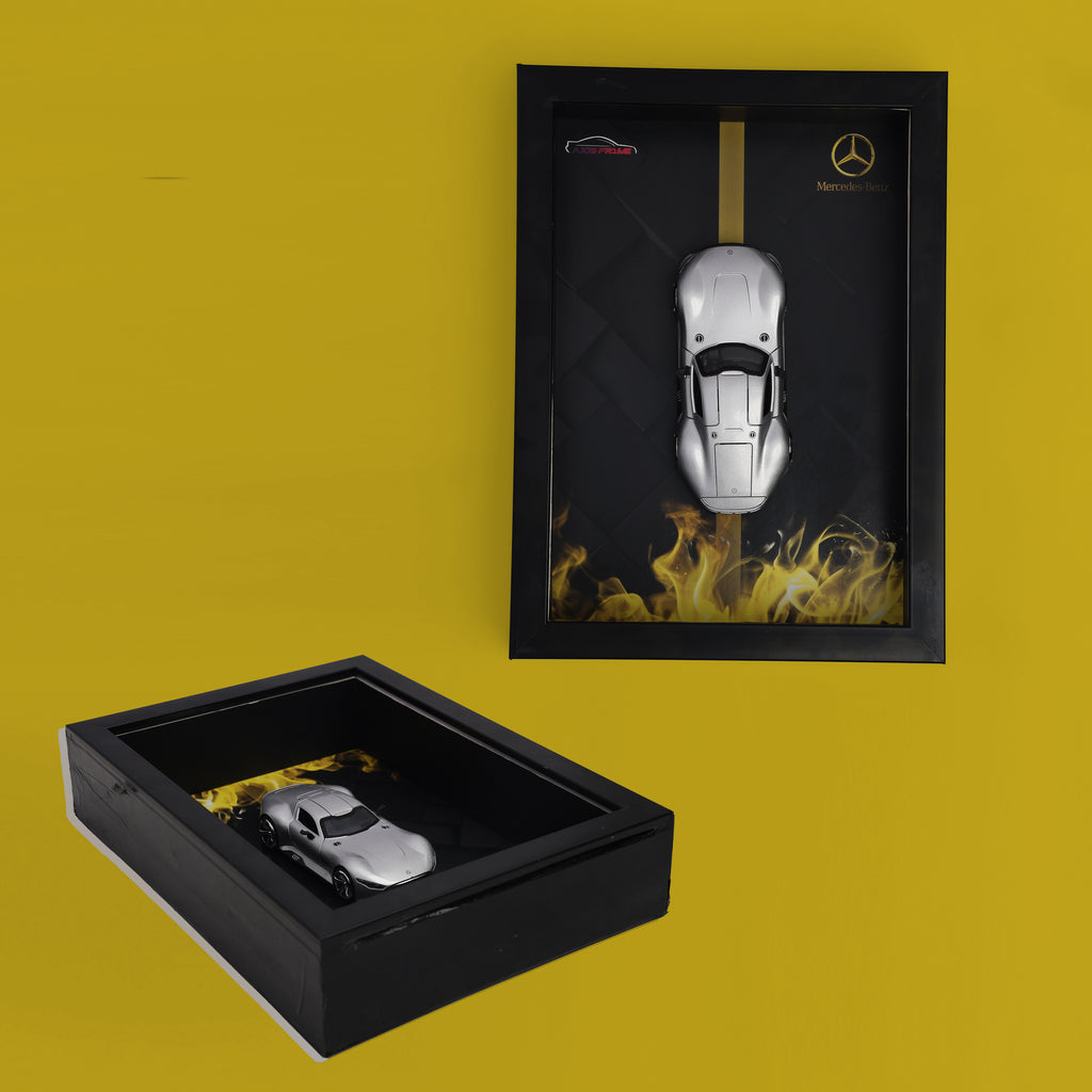 Mercedes-Benz 3D Car Frame with Mercedes-Benz Diecast Car – Luxury Mercedes Car Frame Wall Decor