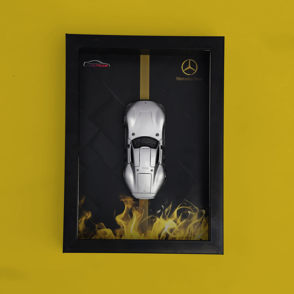 Mercedes-Benz 3D Car Frame with Mercedes-Benz Diecast Car – Luxury Mercedes Car Frame Wall Decor