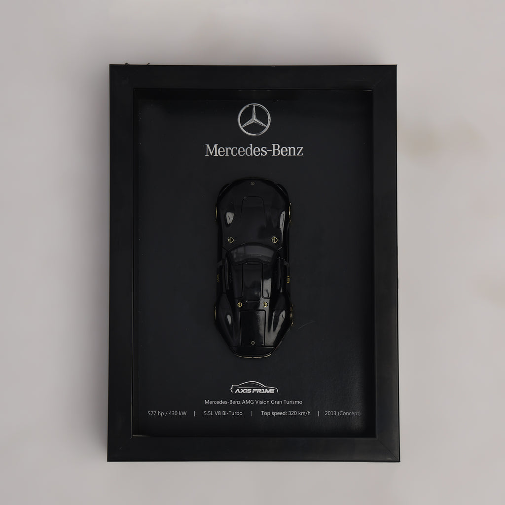 Mercedes-Benz 3D Car Frame with 1:24 Mercedes-Benz Diecast Car – Luxury Mercedes Car Frame Wall Decor