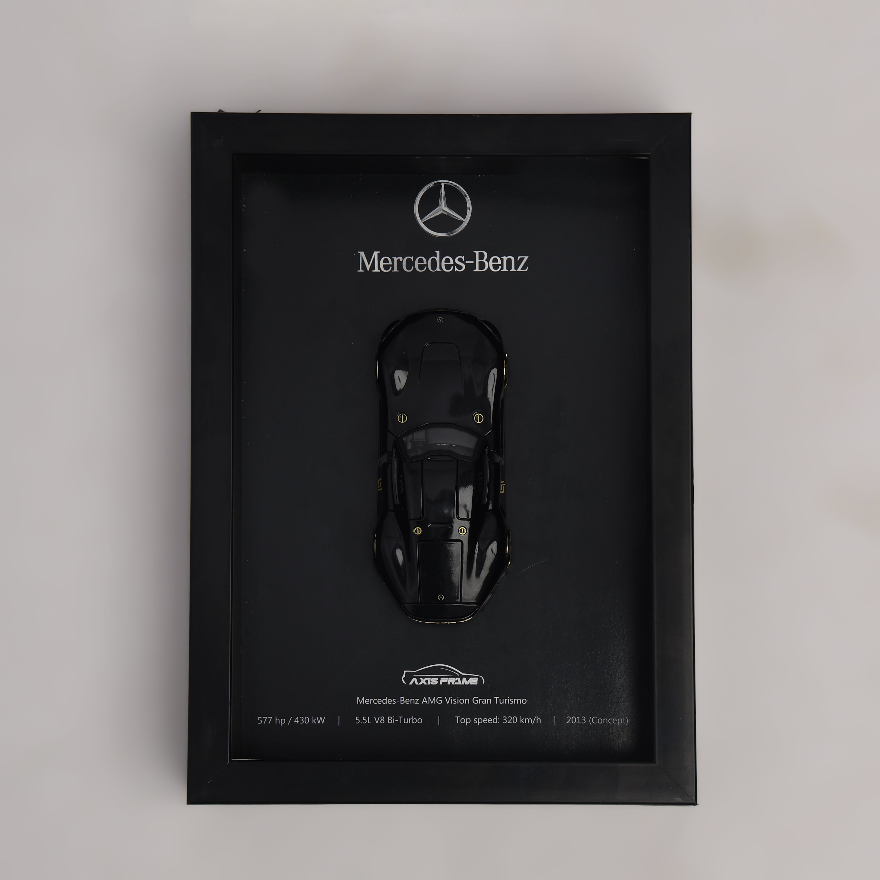 Mercedes-Benz 3D Car Frame with 1:24 Mercedes-Benz Diecast Car – Luxury Mercedes Car Frame Wall Decor