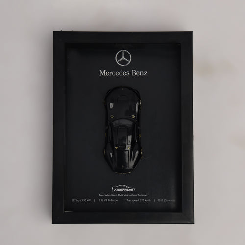 Mercedes-Benz 3D Car Frame with 1:24 Mercedes-Benz Diecast Car – Luxury Mercedes Car Frame Wall Decor