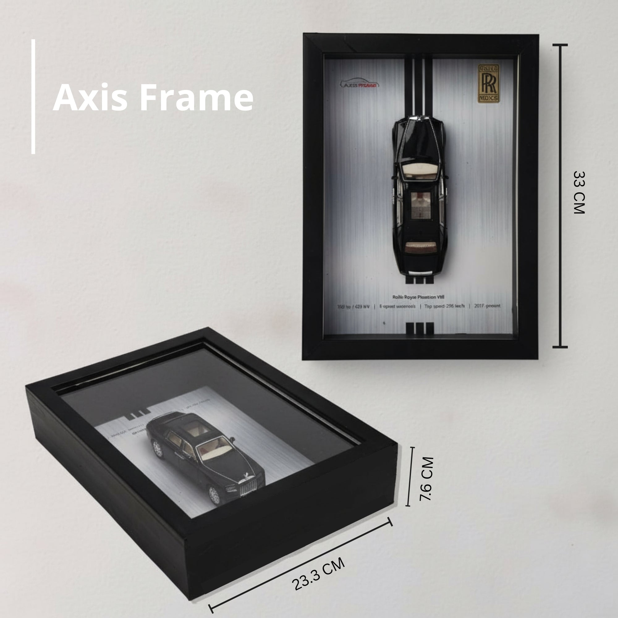 Rolls Royce diecast car frame with luxury 3D car frame design