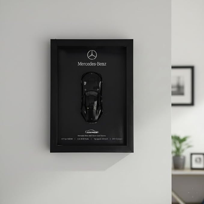 -Benz 3D Car Frame with 1:24 Mercedes-Benz Diecast Car – Luxury MMercedesercedes Car Frame Wall Decor