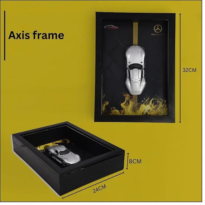 Mercedes-Benz 3D Car Frame with Mercedes-Benz Diecast Car – Luxury Mercedes Car Frame Wall Decor