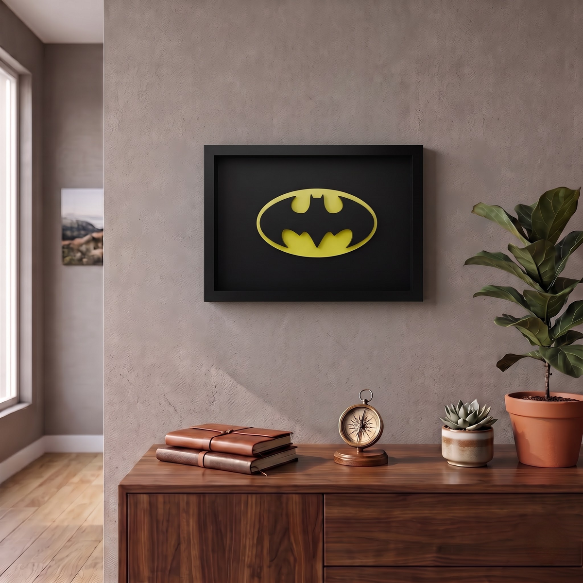 Premium Batman 3D Frame | Superhero Wall Decor