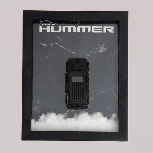 Hummer 1:32 diecast car mounted in premium 3D car frame wall decor