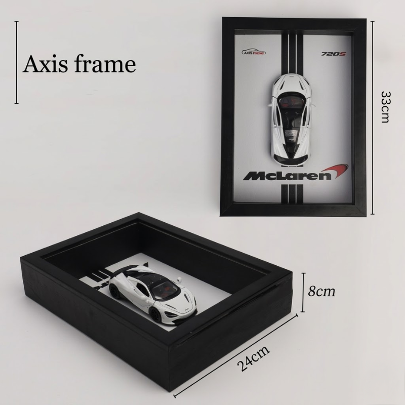 McLaren 720S 3D Car Frame with McLaren 720S Diecast Car – Premium McLaren Car Frame Wall Decor