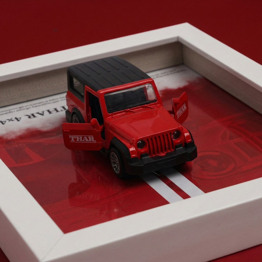 thar 4x4 diecast car 3d car frame wall decor
