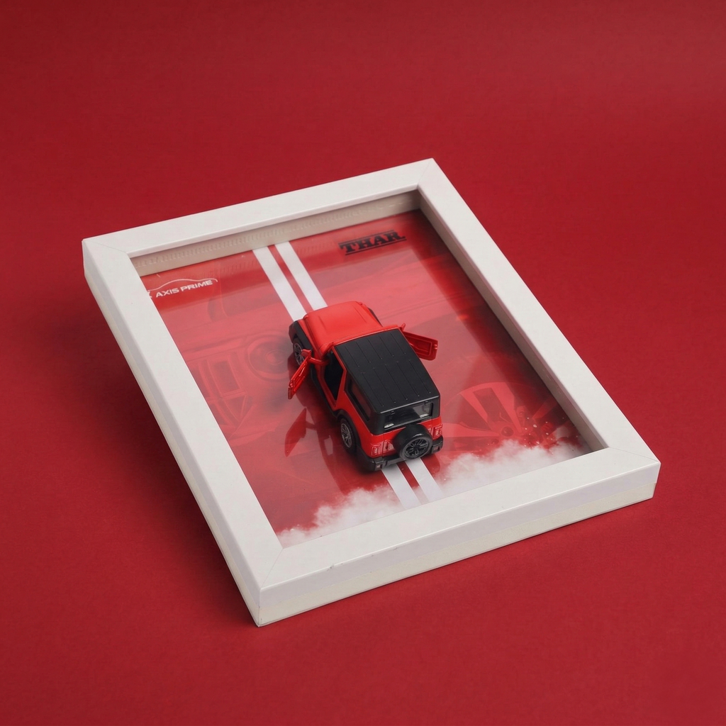 thar 4x4 diecast car 3d car frame wall decor